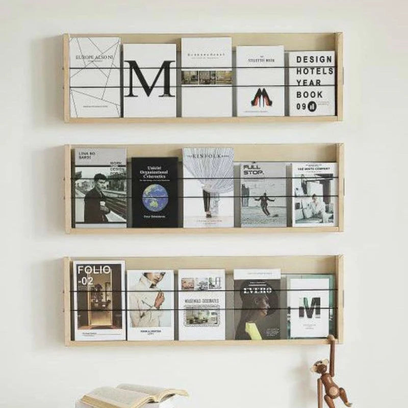 Magazine Racks Wooden Wall Shelves Storage Display Corner Bookcase Sideboards Bookends Libreria Scaffale Minimalist Furniture