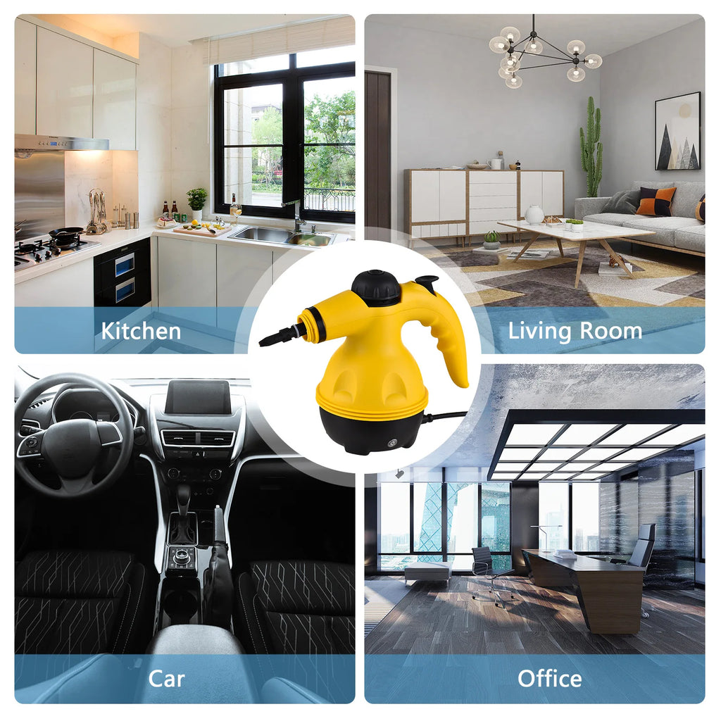 1050 W steam cleaner, ready to use after 1 to 2 minutes of preheating, suitable for the kitchen, bathroom, and sofa,