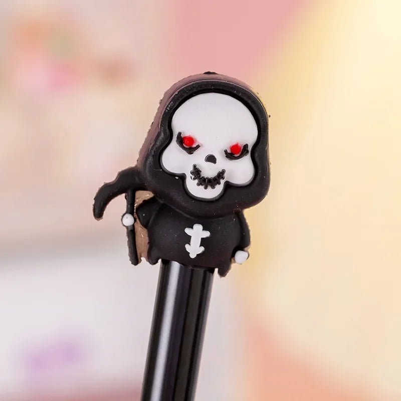 1-6-36 Pieces Stationery Cute Cartoon Halloween Pumpkin Cushaw Gel Pen Creative