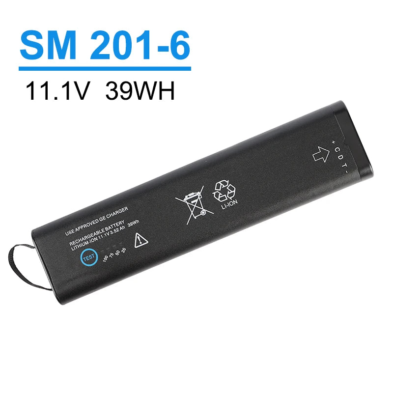 KingSener SM201-6 Replacement Li-ion Battery For GE DASH 3000 4000 5000 B20 B30 B40 B20I B30I B40I SM 201-6 11.1V 39WH