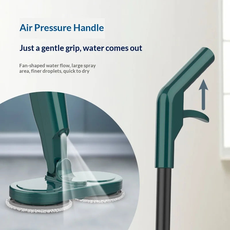HOMEFISH 2-in-1 Wireless Electric Spin Mop Wet Dry Automatic Floor Cleaner for Home Car Glass Ceiling Window Door