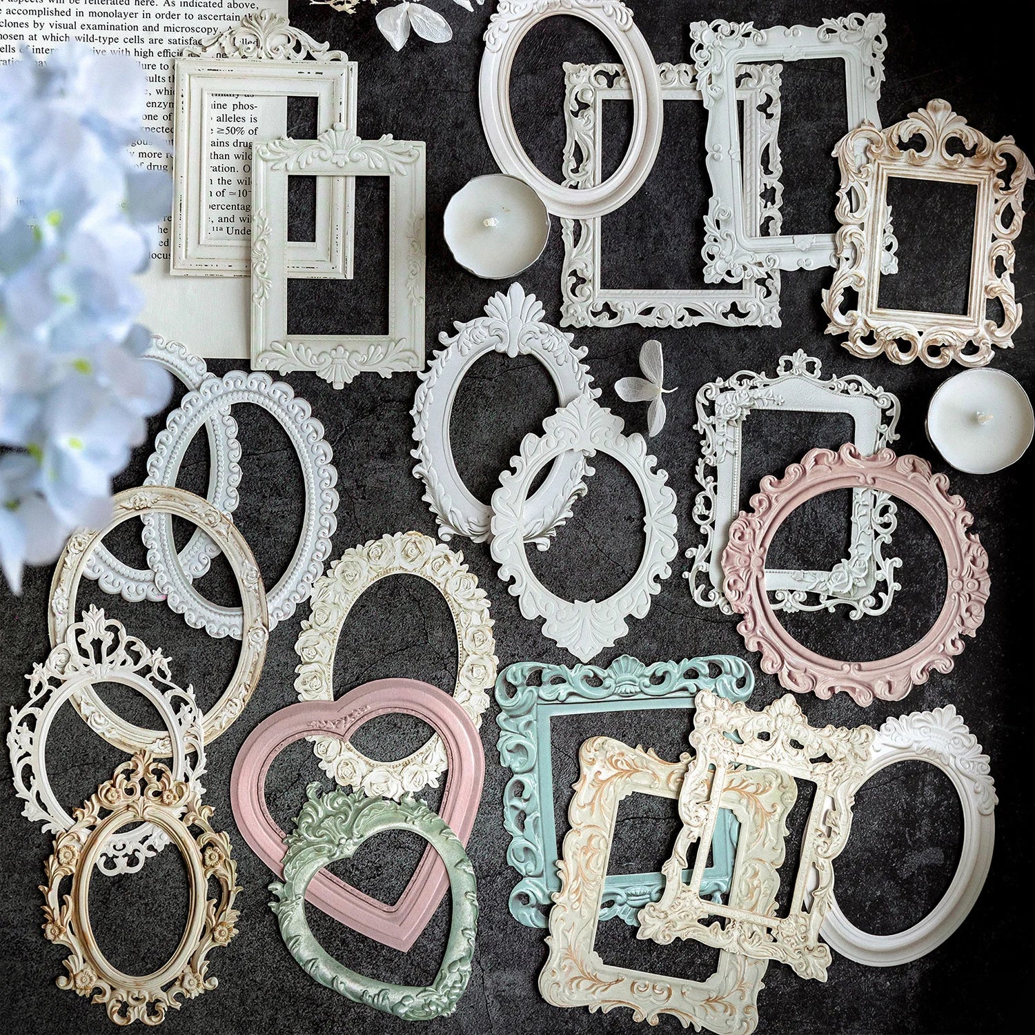 10pcs/pack Creative Embossment Frame Planner Journal Decoration Material Paper Photo Album Scrapbooking diy Boarder Trim