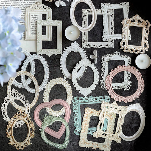 10pcs/pack Creative Embossment Frame Planner Journal Decoration Material Paper Photo Album Scrapbooking diy Boarder Trim