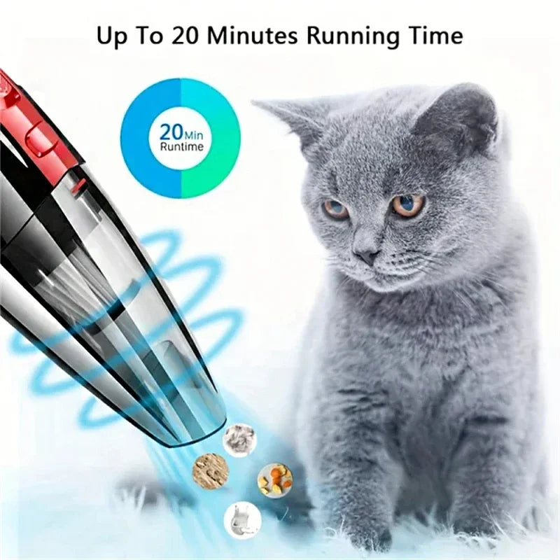 Wireless Vacuum Cleaner Portable Handheld Powerful Suction Rechargeable Cleaning Appliance Quick Charge for Car Home Pet Hair
