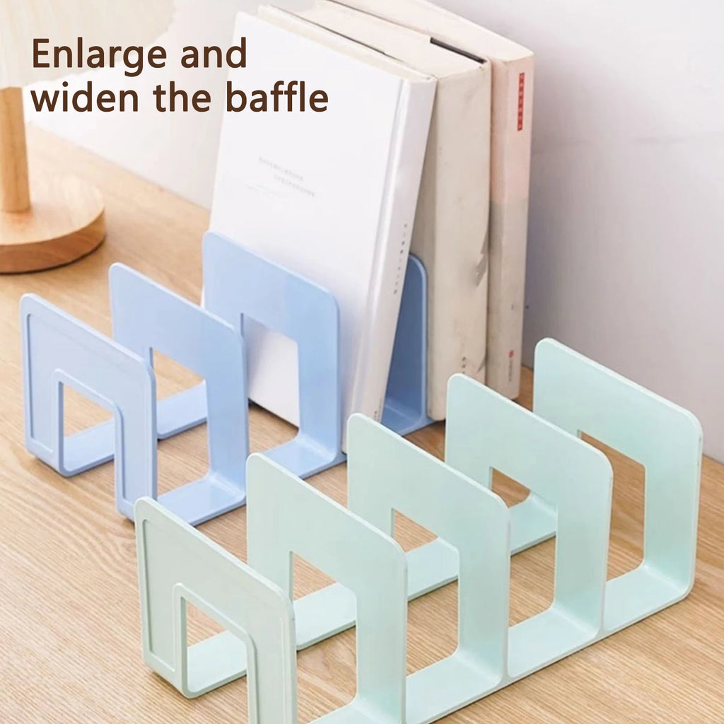 Multi-function Desktop Storage Rack Macaron Color Plastic Folder Bookshelf School Office Book Notebook Holder Organizer Supplies