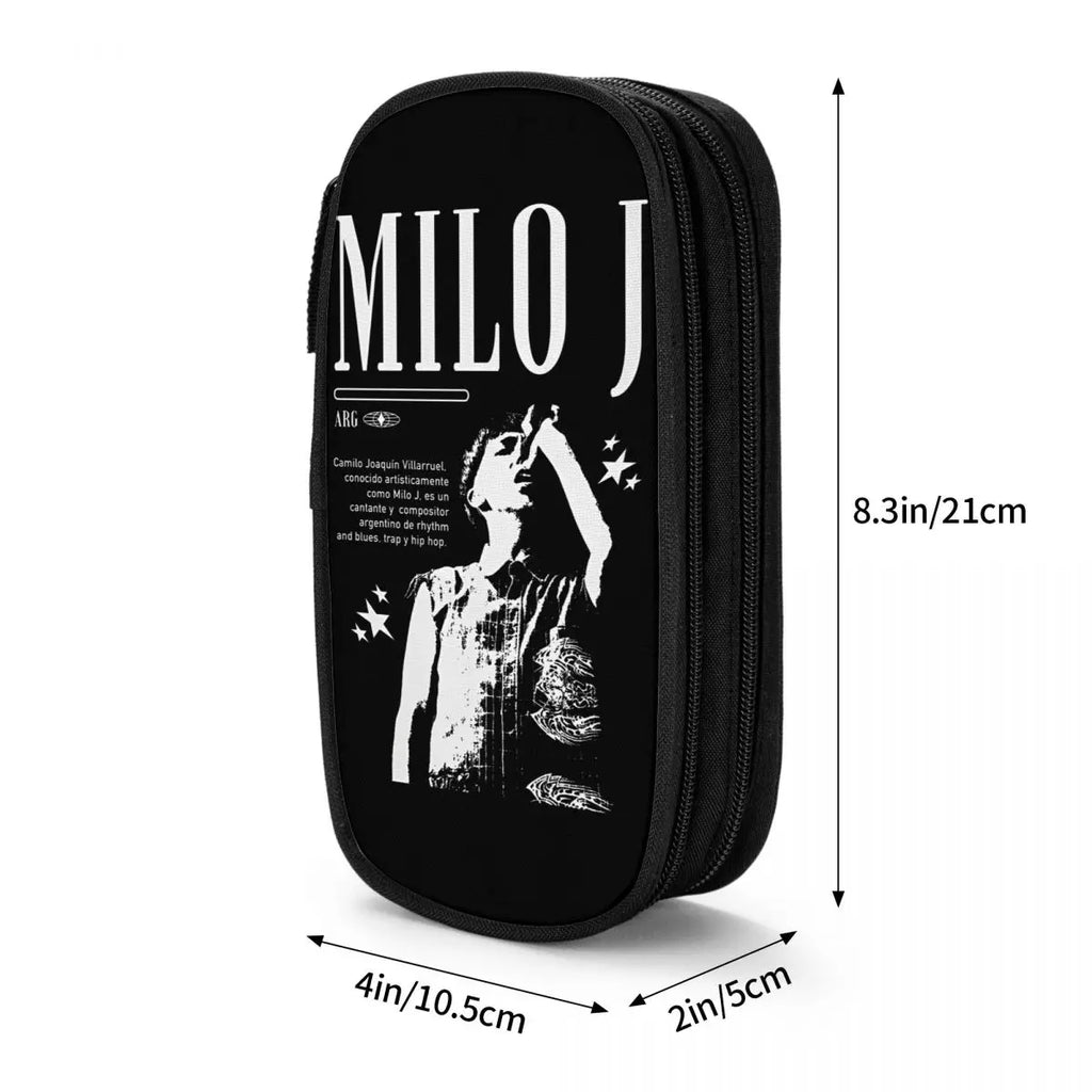 Cute Rapper Milo J Pencil Case Singer 166 Pencilcases Pen Holder for Girls Boys Large Storage Bag Office Zipper Stationery