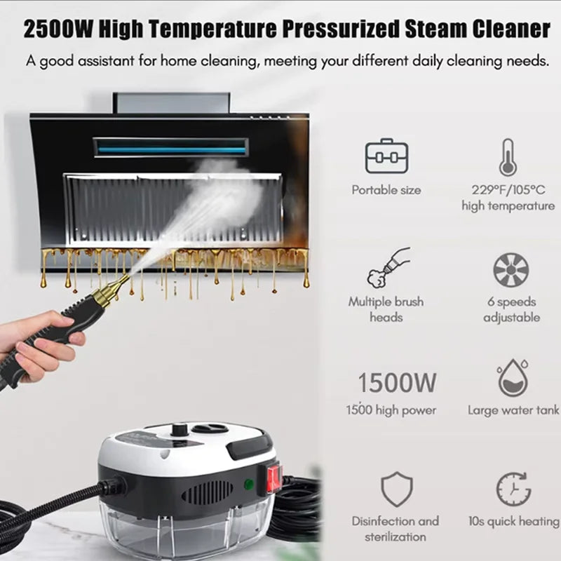 2026 High temperature steam cleaning machine range hood air conditioning cleaning machine household disinfection multi-function
