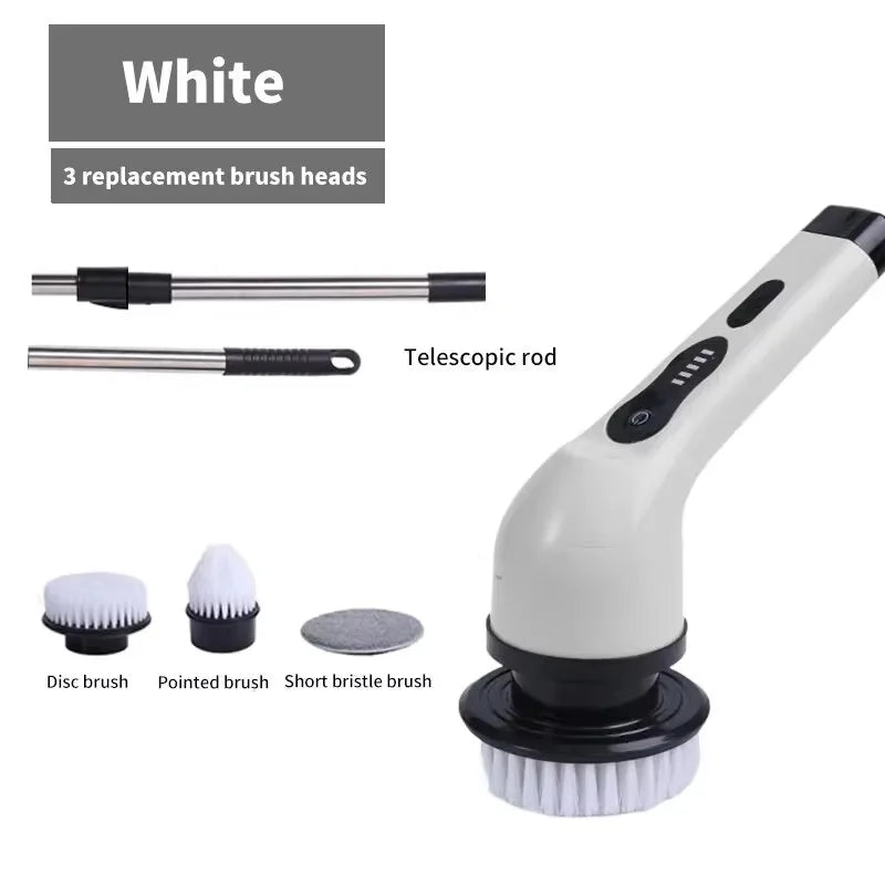 Cordless Spin Scrubber Electric Multipurpose Cleaning Brush for Kitchen Bathroom Toilet - Household Hair Brushes And Mops