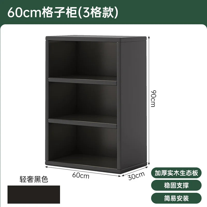 Kalek lattice cabinet free combination bookshelf floor shelf household living room wall low cabinet bookcase eight cabinets