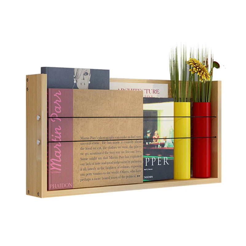 Magazine Racks Wooden Wall Shelves Storage Display Corner Bookcase Sideboards Bookends Libreria Scaffale Minimalist Furniture