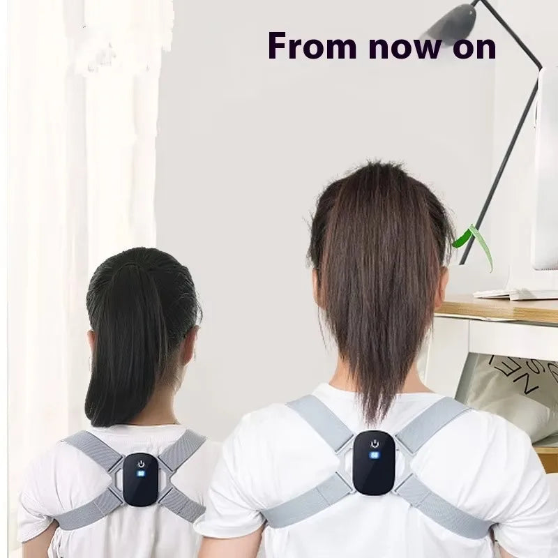 2026 New Smart Posture Corrector Rechargeable Back Brace 8 Shape Vibration Reminder 400mAh Battery for Work Study Office Home