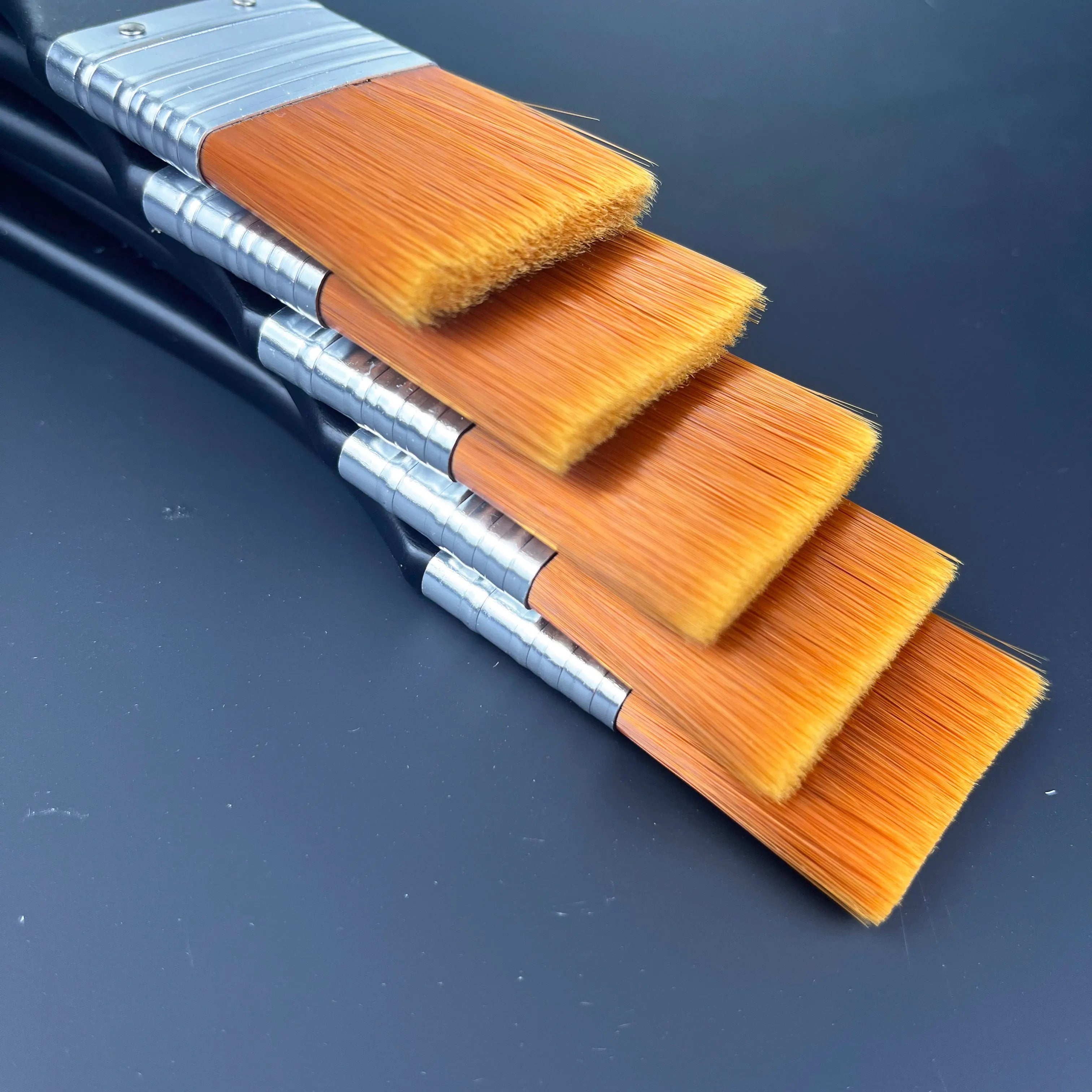5/1Pcs Flat Paint Brushes - Soft Nylon Brush Set for Acrylic, Watercolor, Canvas Painting - Artist's Craft Varnish Brushes