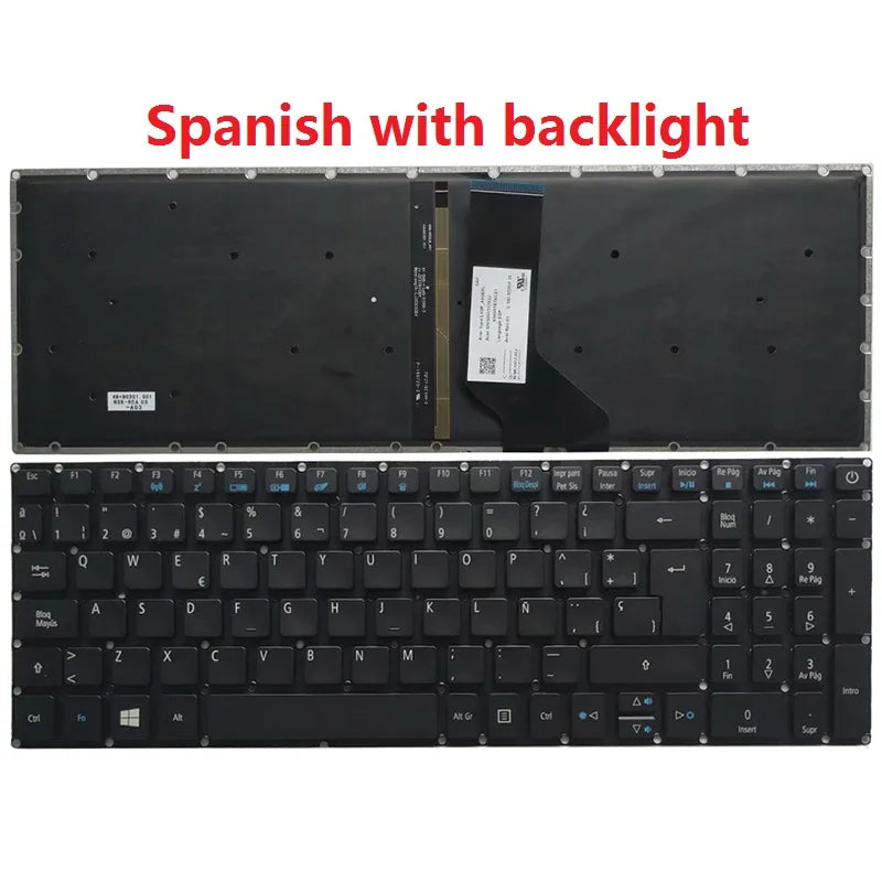 Russian/US/UK/Spanish laptop keyboard FOR Acer Aspire 7 A715-71 A715-71G A715-72 A715-72G A717-71 A717-71G A717-72 A717-72G