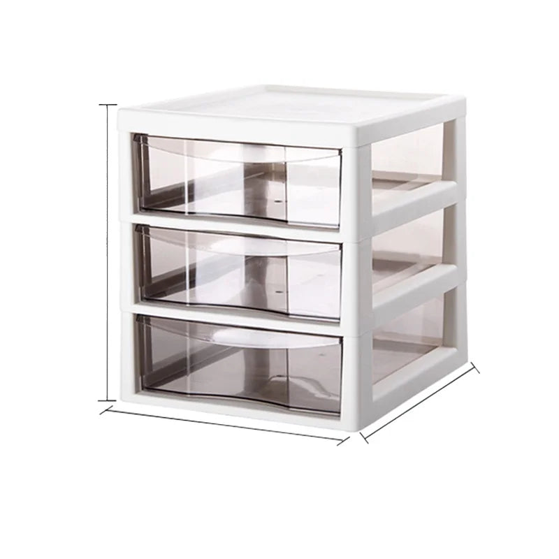 Modern File Cabinet with Clear Drawers,Multi-Layer Mobile Storage Unit for Office Home,Stackable Plastic Organizer for Documents
