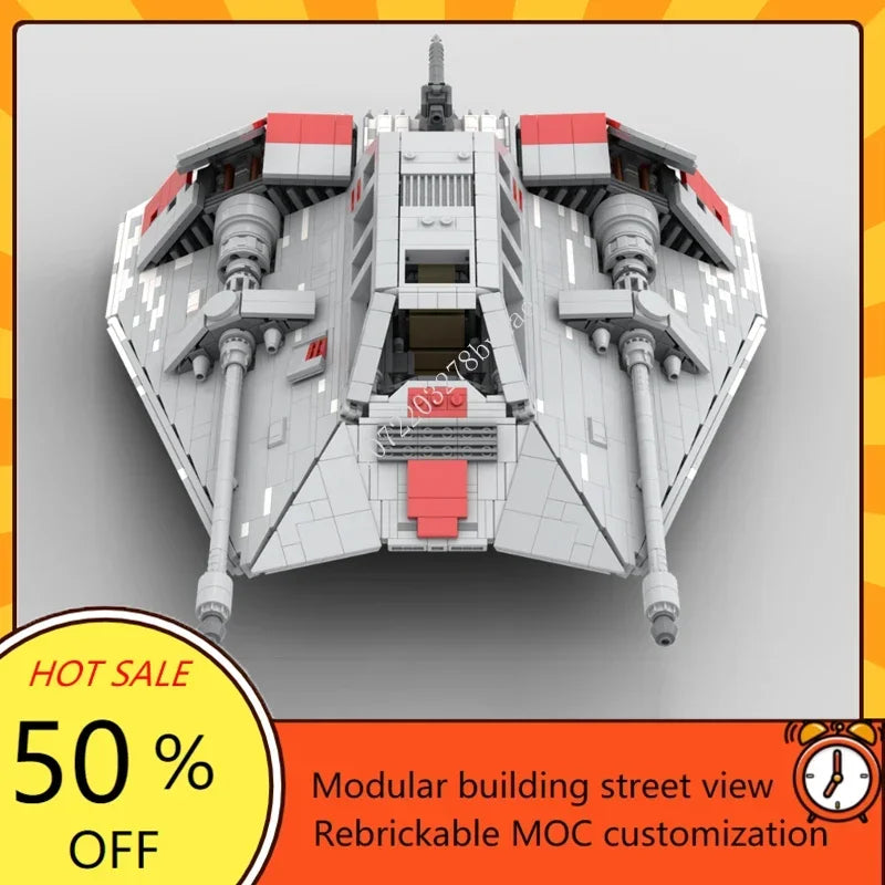 2365PCS MOC Space Battle T-47 Snowspeeder Fighter Model Custom Puzzles Technology Educational DIY Creative Assembly Toy Kid Gift