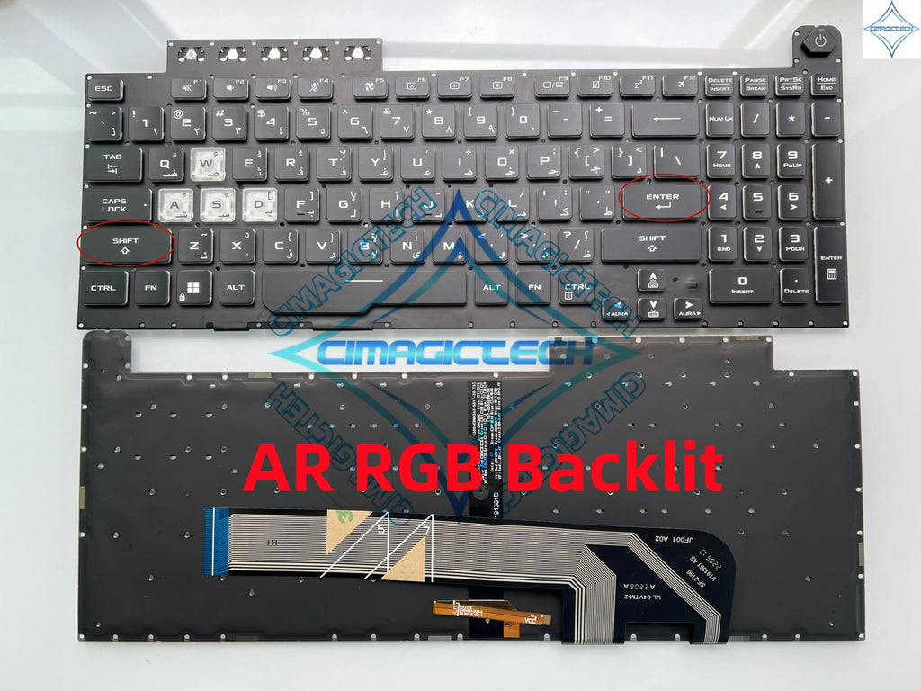 New US UA Arabic Ukrainian Russian For ASUS TUF Gaming F15 FX506 FA506 FX506H FX506LI FX506LH F17 FX706 FA706 FX706LI Keyboard