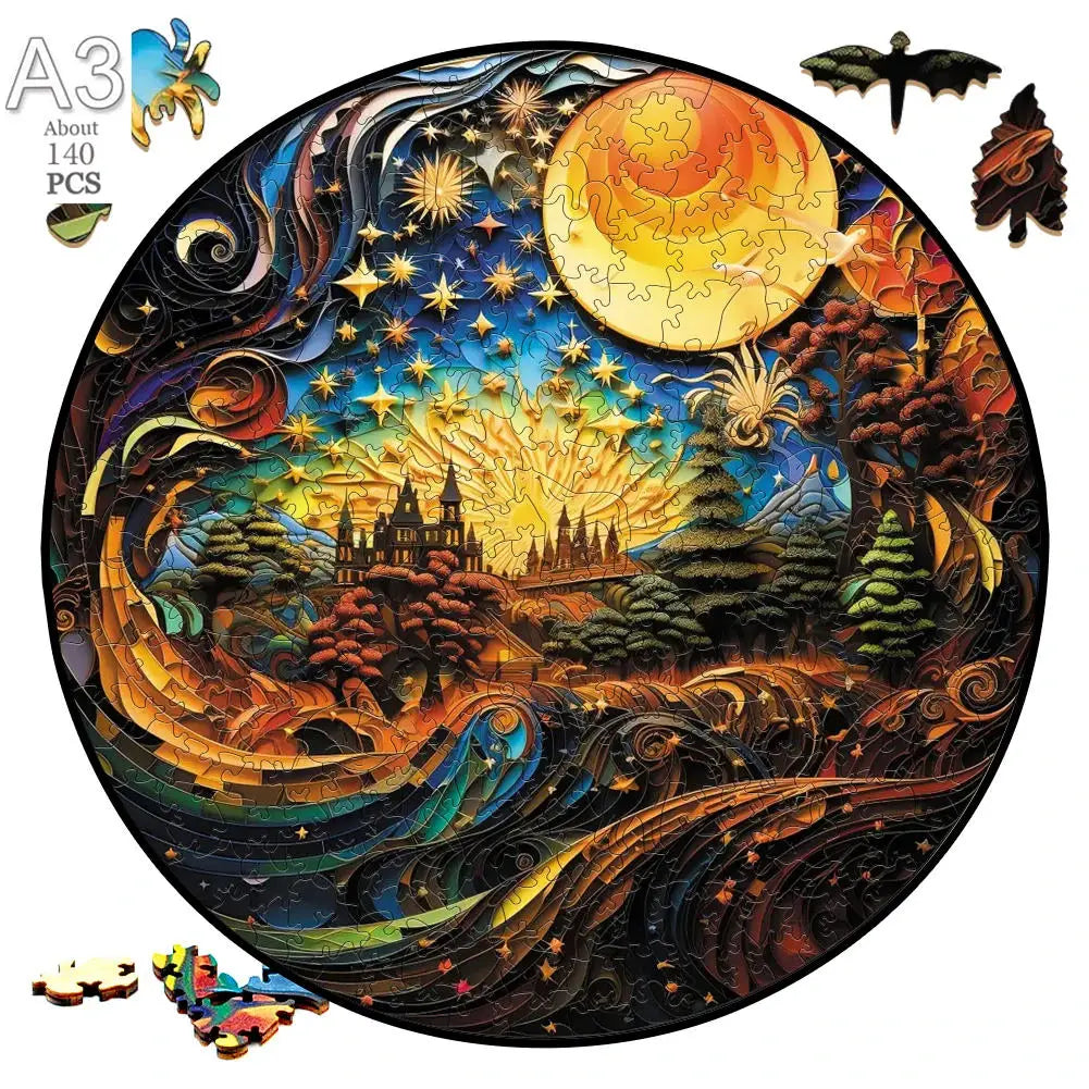 Beautiful Train Dog Wooden Puzzle Animal Puzzle Wood  Intelligent Jigsaws for Kids Adult Holiday Gifts DIY Toys