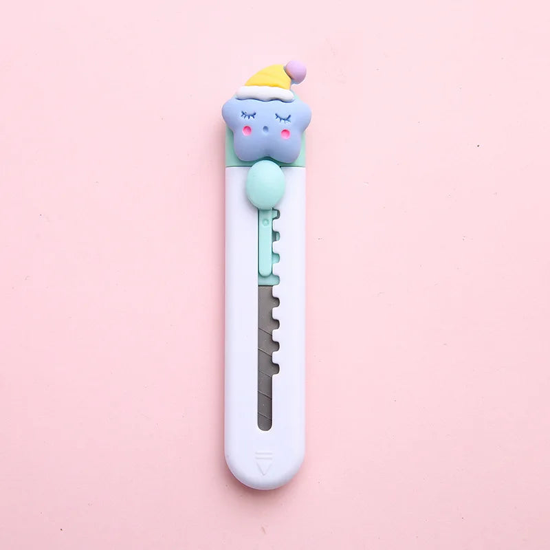 Mini Cute Art Knife Portable Parcel Unpacking Knife Office Paper Cutting Hand Knife Student Stationery Supplies
