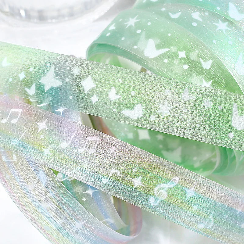 15mm * 3m Kawaii Ins Sparkling PET Tape Creative Collage DIY Scrapbooking Material Aesthetic Masking Tape