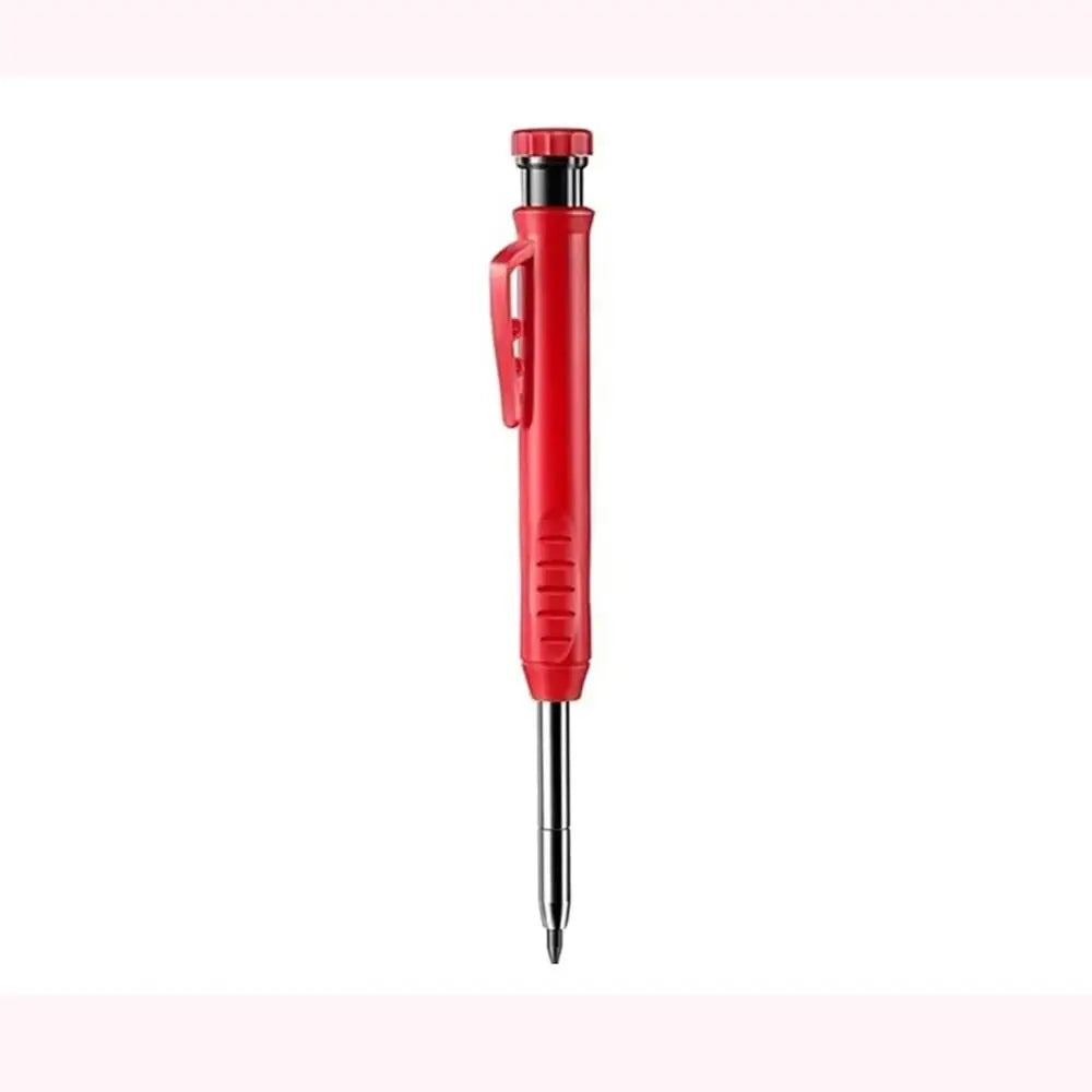 2.8mm Woodworking Pencil Deep Hole Marking Long Head Solid Carpenter Pencil Built-in Sharpener Metal Woodworking Marking Tool