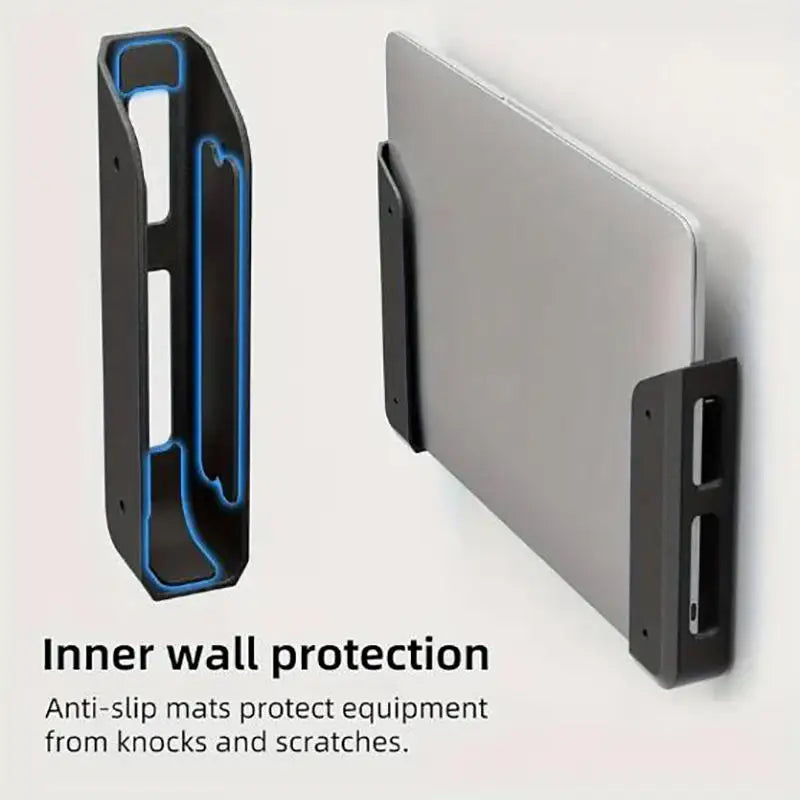 Wall Mount Under Table Laptop Holder Universal Notebook Storage Bracket Portable Desktop Organizer Office Home Accessory