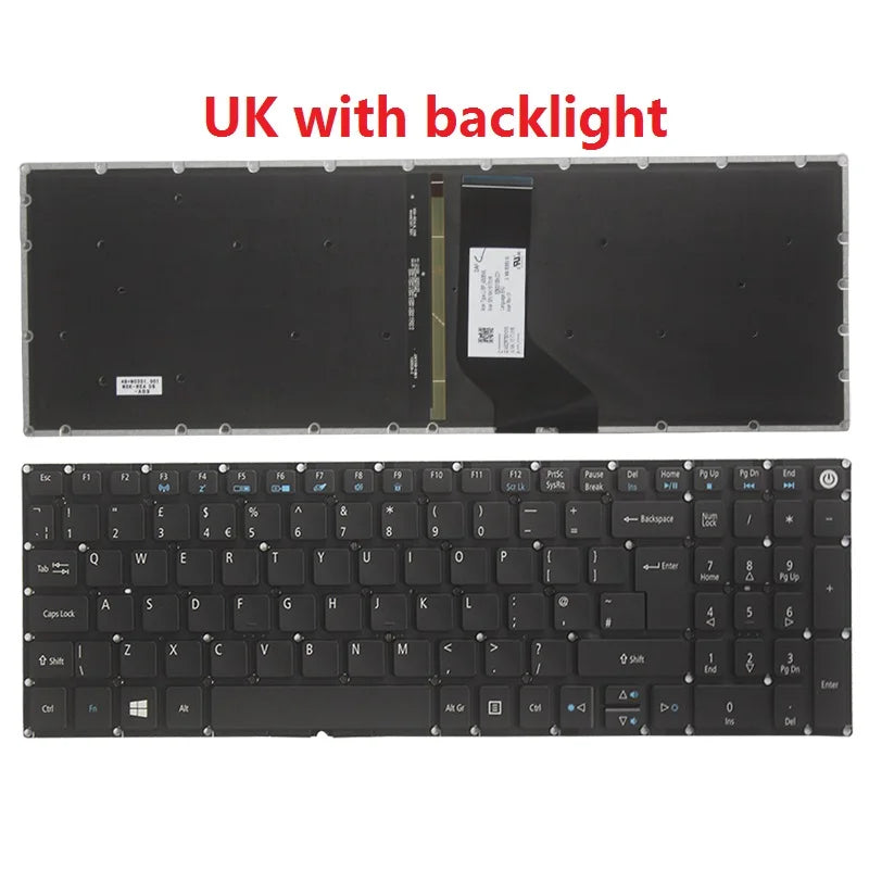 Russian/US/UK/Spanish laptop keyboard FOR Acer Aspire 7 A715-71 A715-71G A715-72 A715-72G A717-71 A717-71G A717-72 A717-72G
