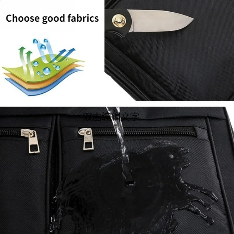 Mens Business Briefcase Large Capacity Multiple Pockets Laptop Compartment Portable Shoulder Bag for Travel Office Daily Use
