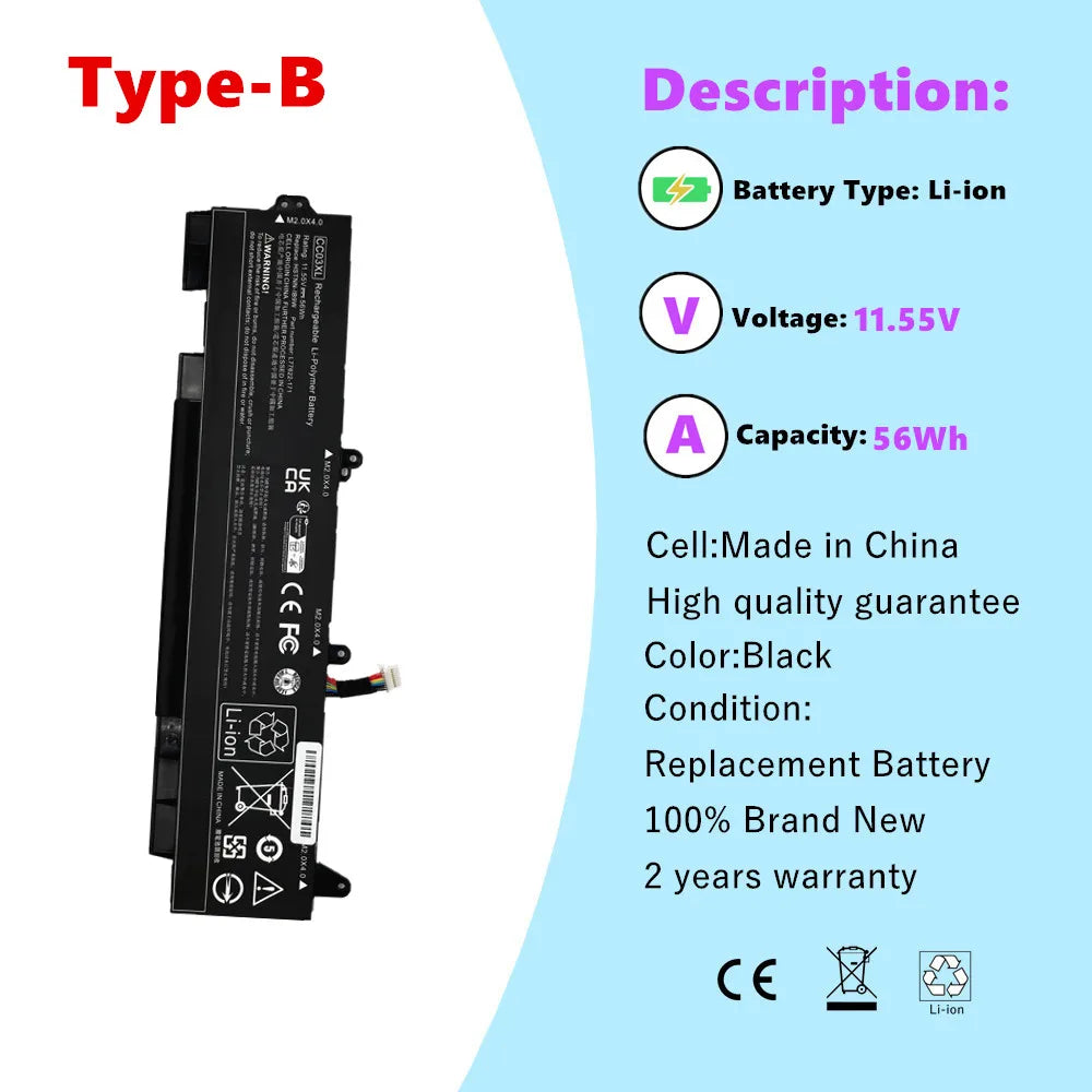 CC03XL Battery For HP EliteBook 830 835 840 845 850 855 G7 G8 ZBook Firefly 14 15 G7/G8 Series HSTNN-IB9F HSTNN-UB8W HSTNN-LB8Q