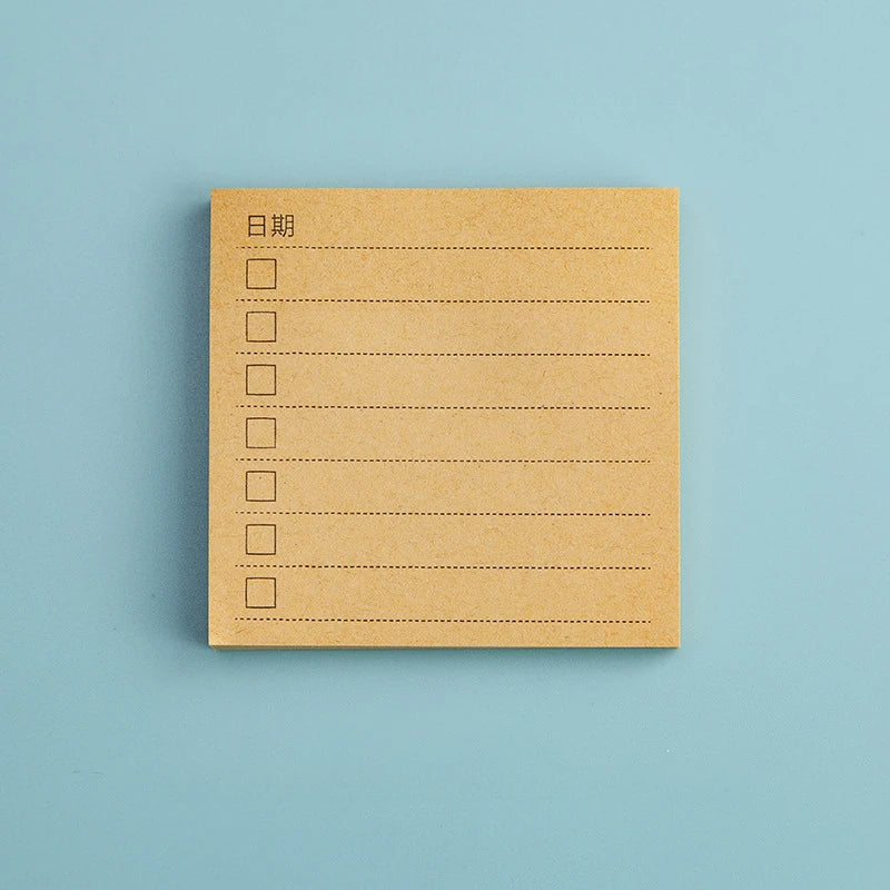 Various Specifications Optional Kraft Paper Post-it Grid Message Book Note Book 80 Pages