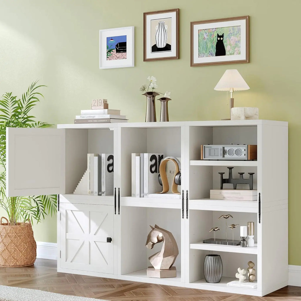 Stackable Cube Storage Organizer Modular Display Bookcase Anti-Tip Cubby for Bedroom Office Dorm 2-Cube White, Customized