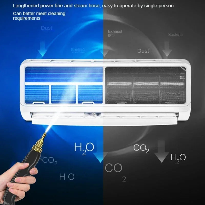2500W High Temperature Steam Cleaner 110V Portable Handheld Steam Cleaning Machine With Multiple Accessories US Plug