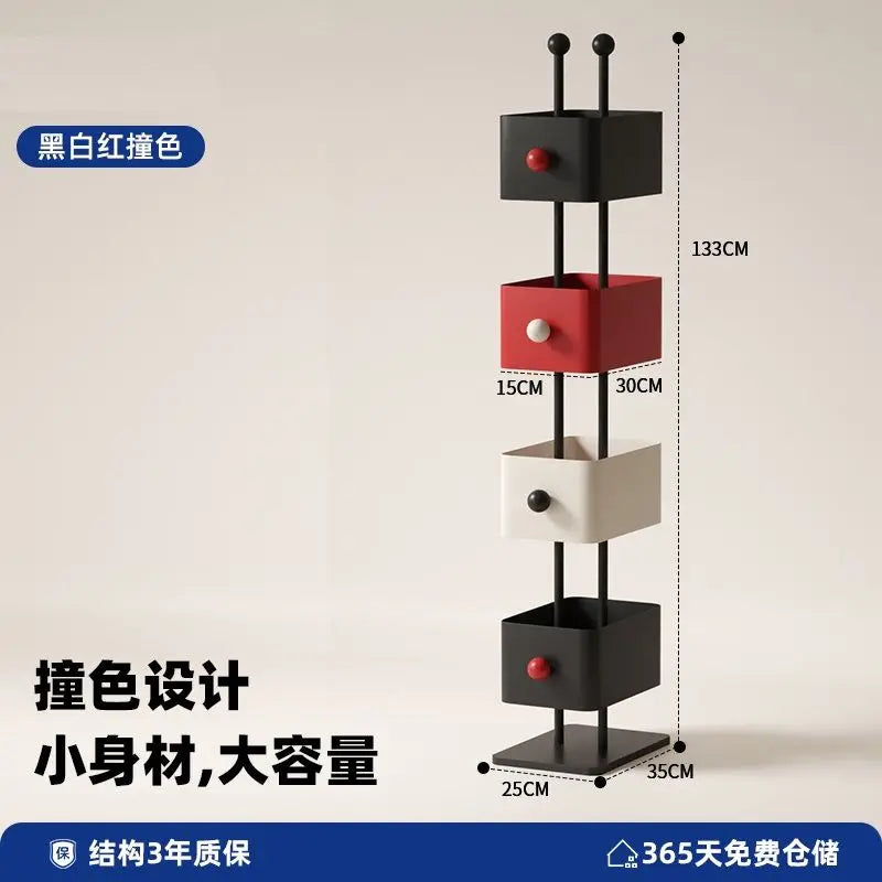 Multilayer Iron Storage Bookshelf Square Modular Display Rack Corner Storage Cabinet Invisible Organizer Shelf Home Office