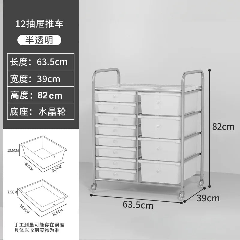 Household storage cabinets Multi-layer drawer lockers Cosmetics shelves Sundries Living room removable storage cart