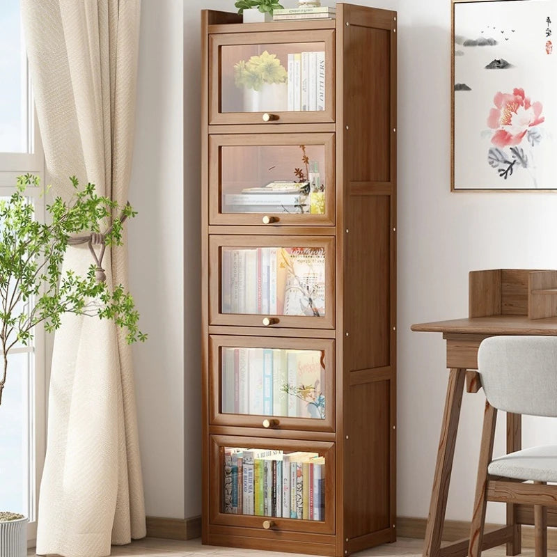 Firm Household Simple Bookshelf Shelf Floor-to-ceiling Children's Study Bookcase Wall Storage Cabinet