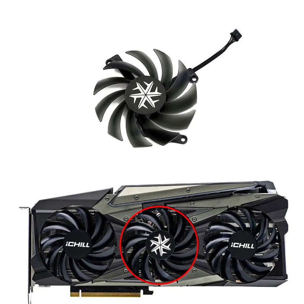 85MM 4PIN CF-12915S RTX3060 RTX3070 GPU Fan for INNO3D Geforce RTX 3060 3060TI 3070 3070 TI Ichill X3 Graphics Cooler Fan