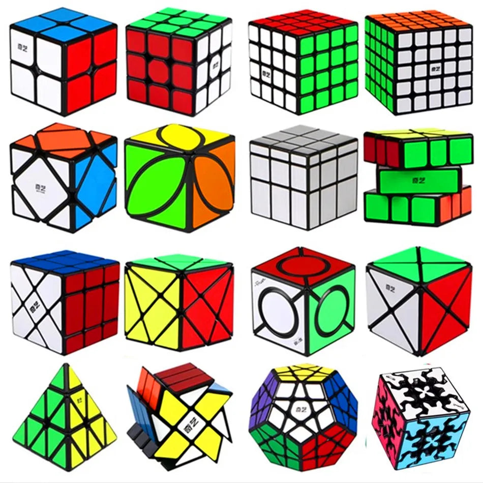 Qiyi 2x2 3x3 4x4 5x5 Alien Magic Cube Maple Leaf Slanting Pyramid Professional Cubo Magico Puzzle Toy For Children Kids Gift Toy