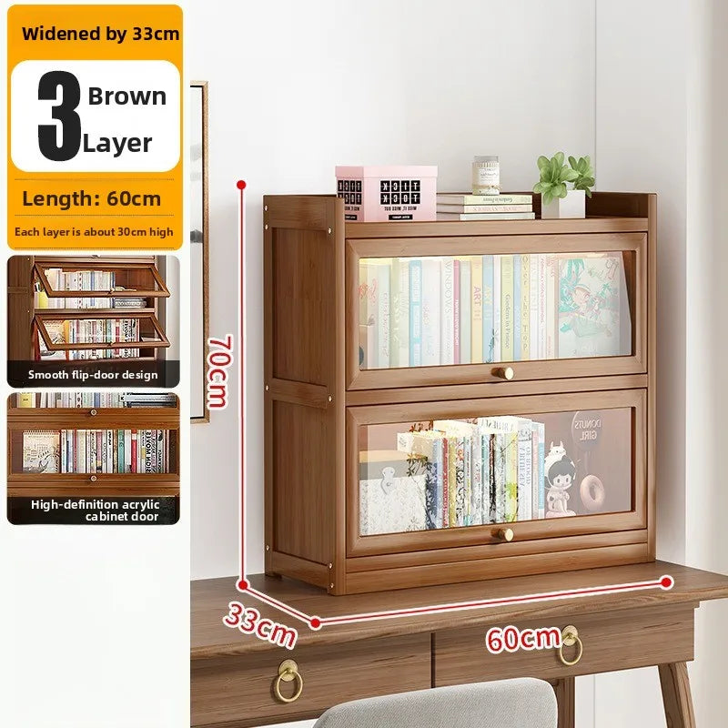 Firm Household Simple Bookshelf Shelf Floor-to-ceiling Children's Study Bookcase Wall Storage Cabinet