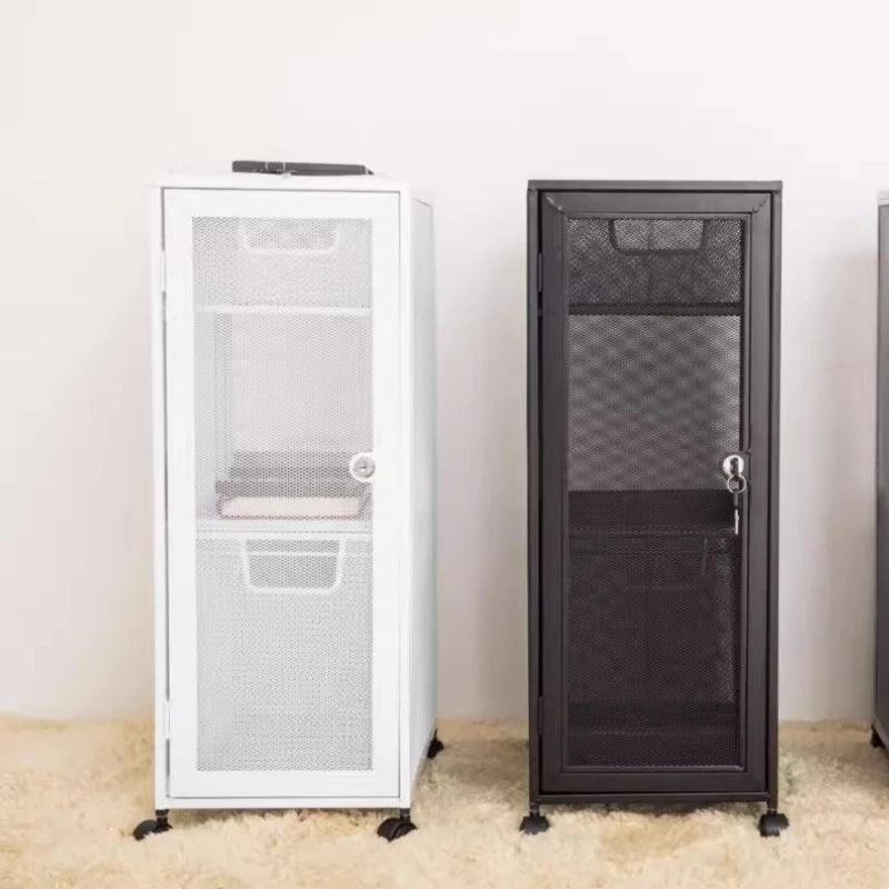 Metal Mesh Security Storage Cabinet Office with Lock File Cabine Home Bedroom Storage Organizer for Document Office Furniture