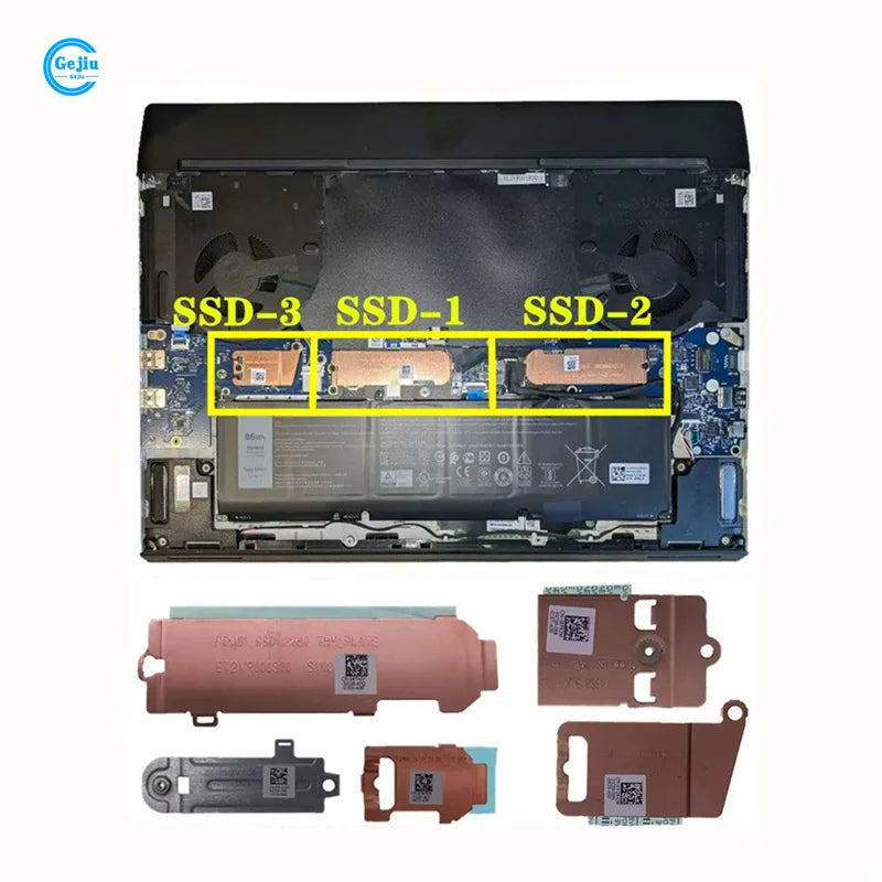 New Original Laptop M.2 2230 2280 SSD Bracket Heatsink Plate For Dell Alienware M15 R3 R4 M17 R3 R4 0RT4G1 0GK8NK 08F83M 0YDKGW