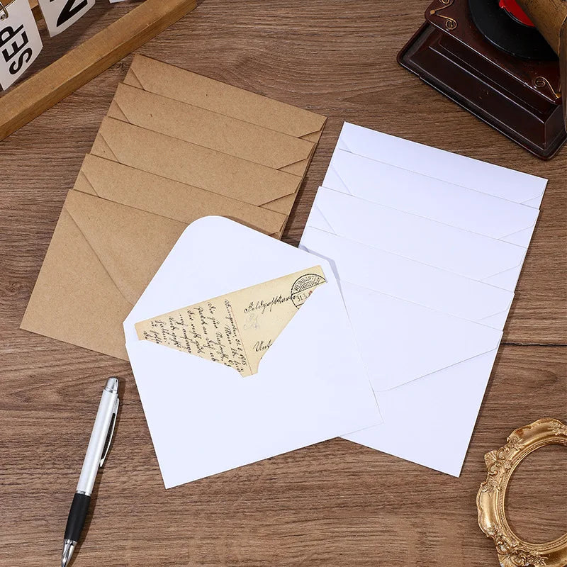 50pcs 19X14cm Envelopes for Wedding Self-adhesive 120g Kraft Paper Invitation Small Business Stationery Supplies Storage Bag