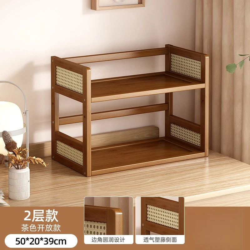 Desktop Bookshelf Shelf Desktop Office Computer Storage Rack Simple Multi-layer Small Bookshelf Home Bookcase Storage
