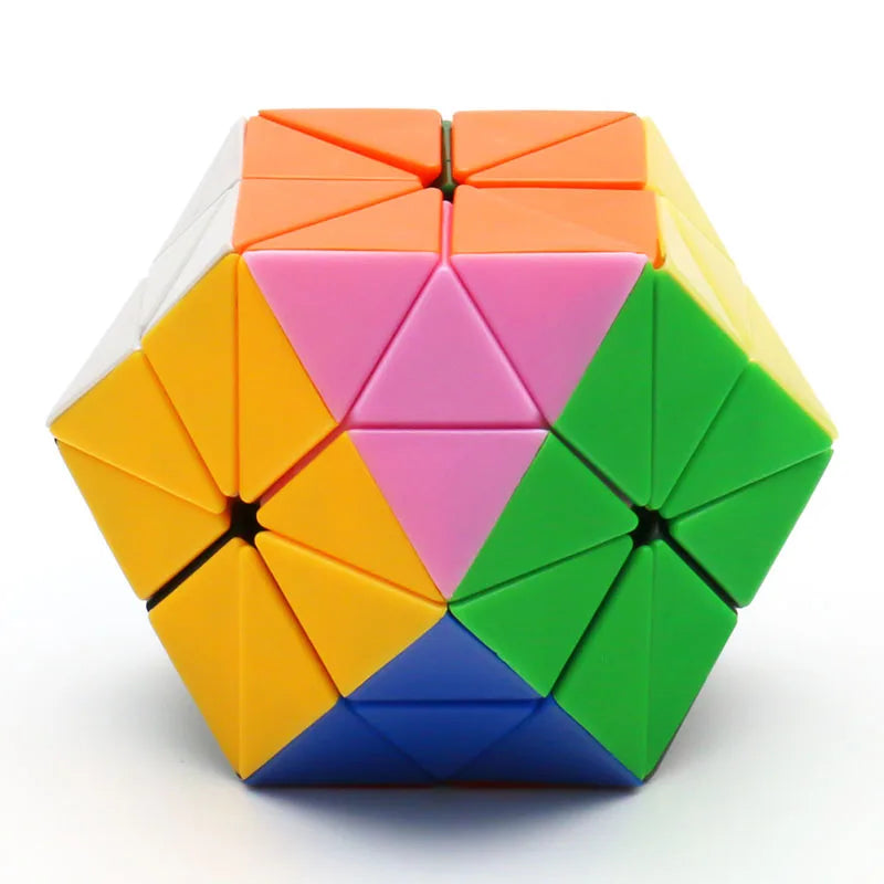WitEden Rainbow Plus Cube 2x2x2 Twisty Puzzle Stickerless Black Original Plastic Ice Orange Collection Magic Toy Brain Teaser