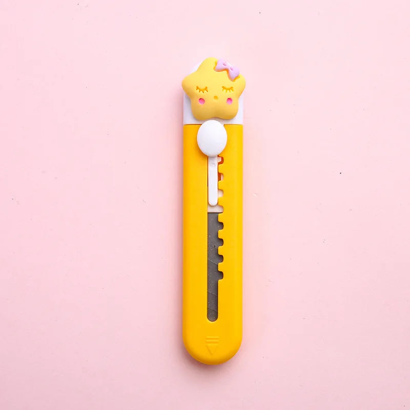 Mini Cute Art Knife Portable Parcel Unpacking Knife Office Paper Cutting Hand Knife Student Stationery Supplies
