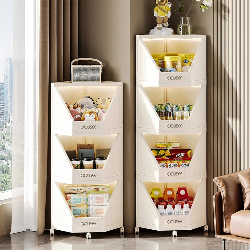 Movable bookshelf Floor-to-ceiling with wheels Bedroom desktop textbook storage rack Study multi-layer book shelf