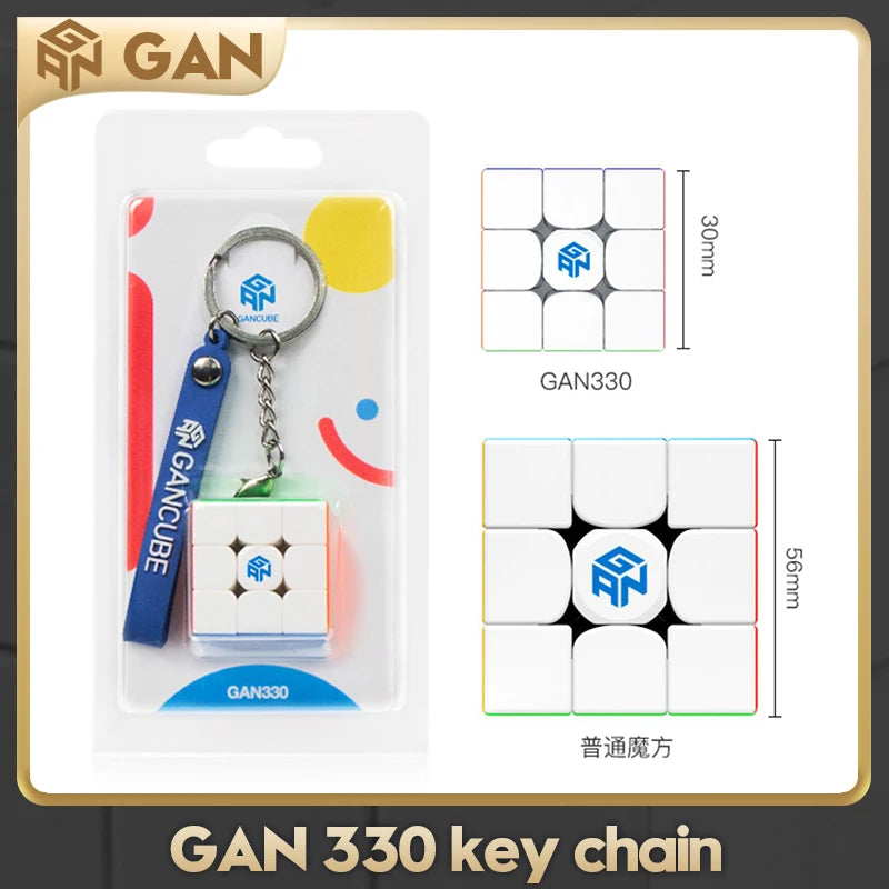 GAN 330 Mini 3x3 Keychain Cube 3x3x3 Gan330 Mini Speedcube Stickerless 3x3 Speed Cube Professional Magic Cube Puzzle Toys