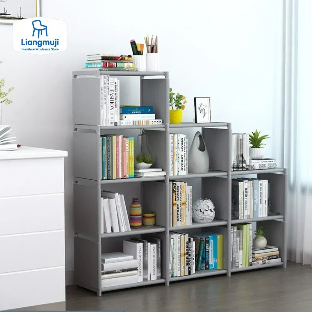 Bookshelf Storage Rack Simple Bookshelf Debris Storages Shelf Multi-layer Book Closet Organizer Bedroom Easy Assembly Bookcase