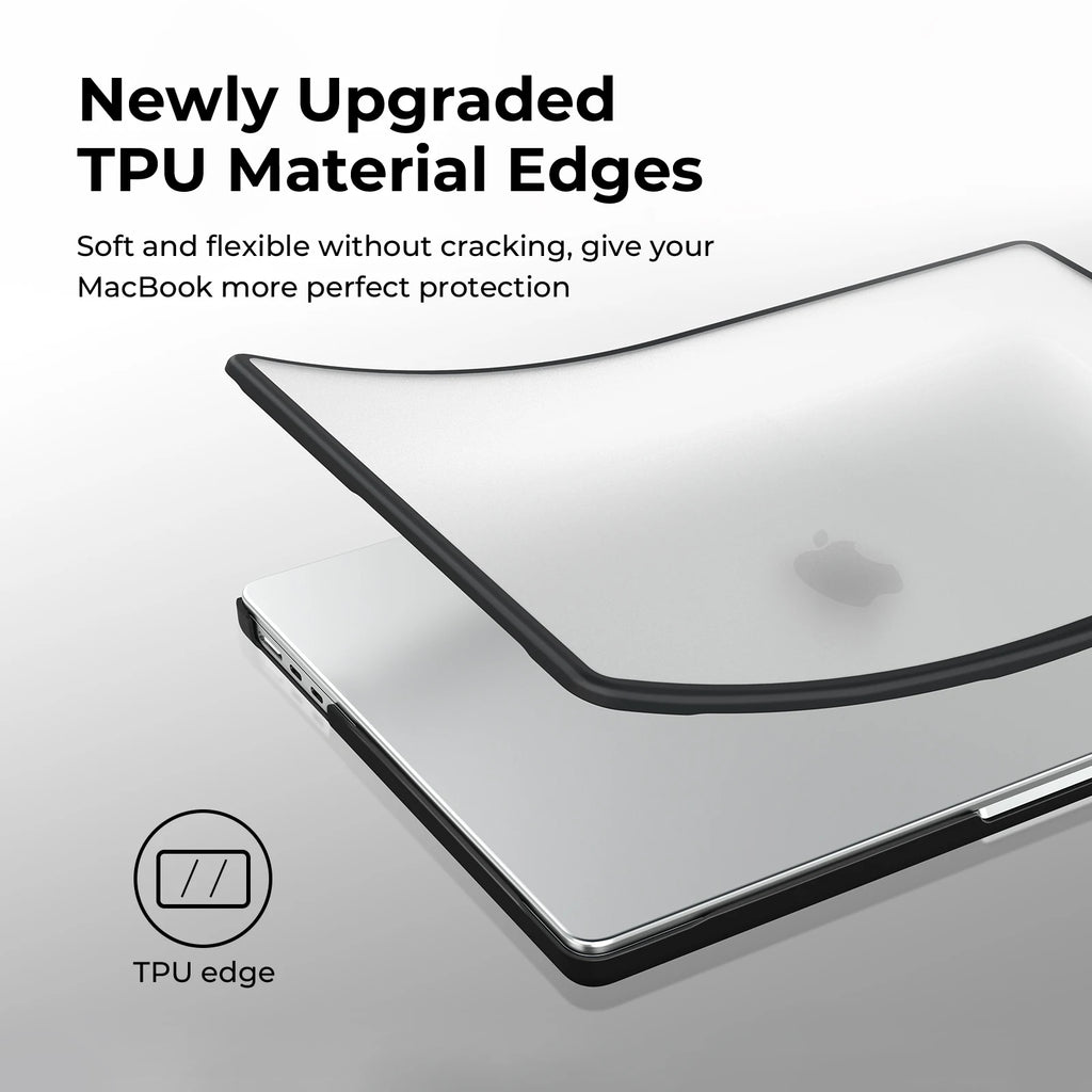 TPU Bumper Case Compatible With MacBook Pro 14 16 inch Case M4 M3 M2 M1 Pro/Max,  Anti-Cracking Case For MacBook Air 13 15''