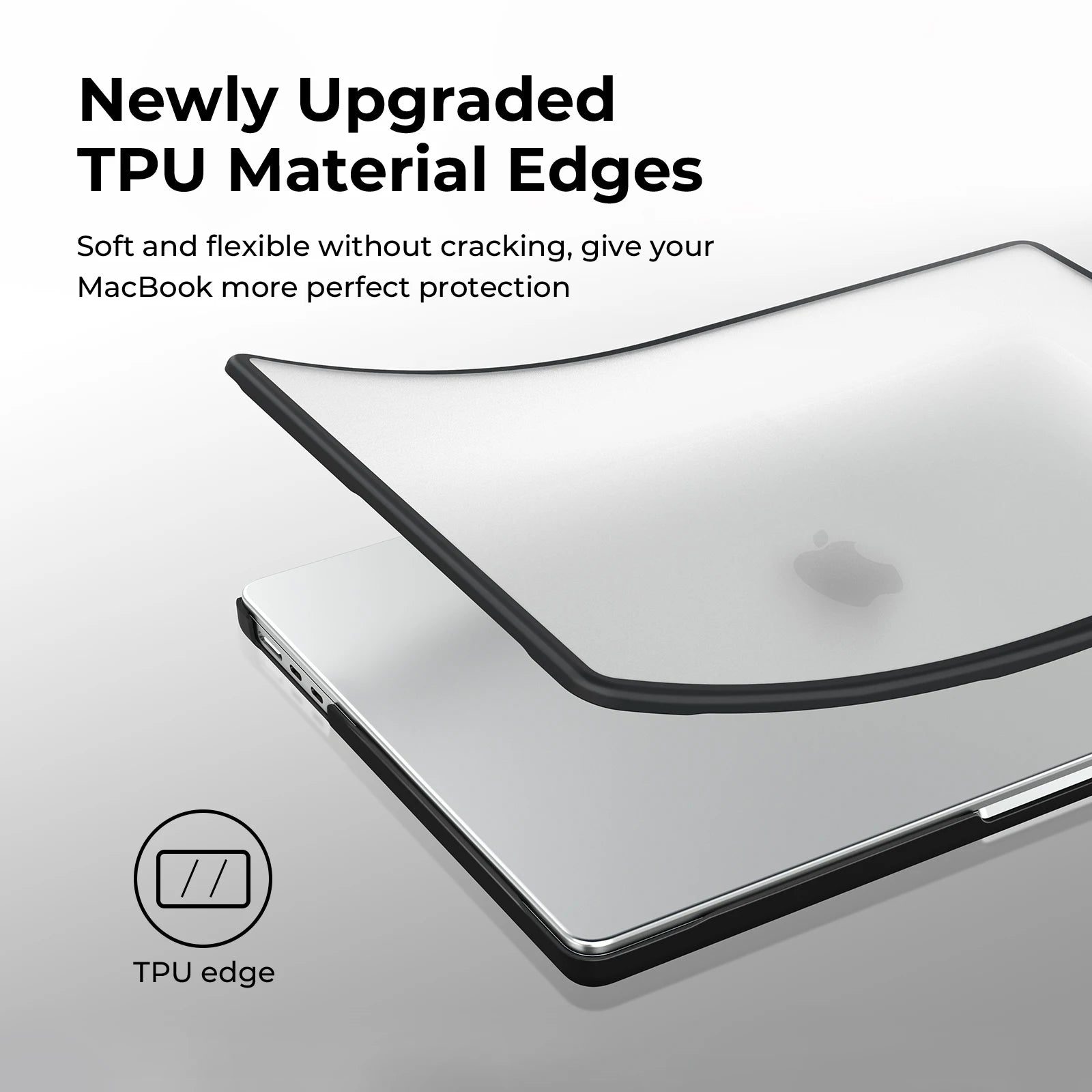 TPU Bumper Case Compatible With MacBook Pro 14 16 inch Case M4 M3 M2 M1 Pro/Max,  Anti-Cracking Case For MacBook Air 13 15''